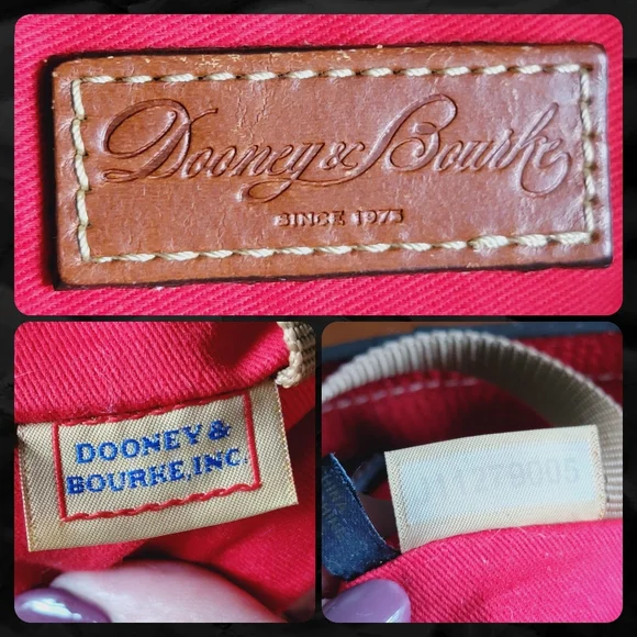 Dooney & Bourke Small Lexington Red Pebble Grain Leather Tote Bag Purse